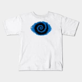 Krackle Swirl - Dark Blue Kids T-Shirt